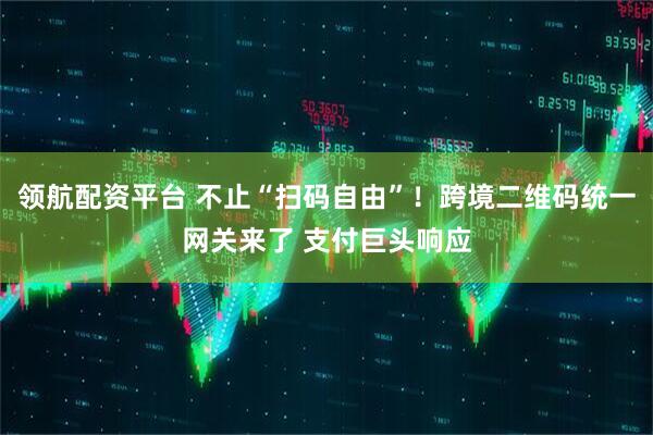 领航配资平台 不止“扫码自由”！跨境二维码统一网关来了 支付巨头响应